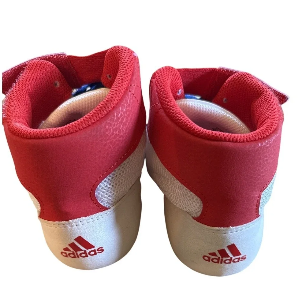 Adidas Combat Speed 4 White Red Blue High‎ Top Wrestling Shoes Men's 7